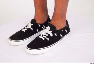 Nabil black lace-up sneakers casual foot 0002.jpg